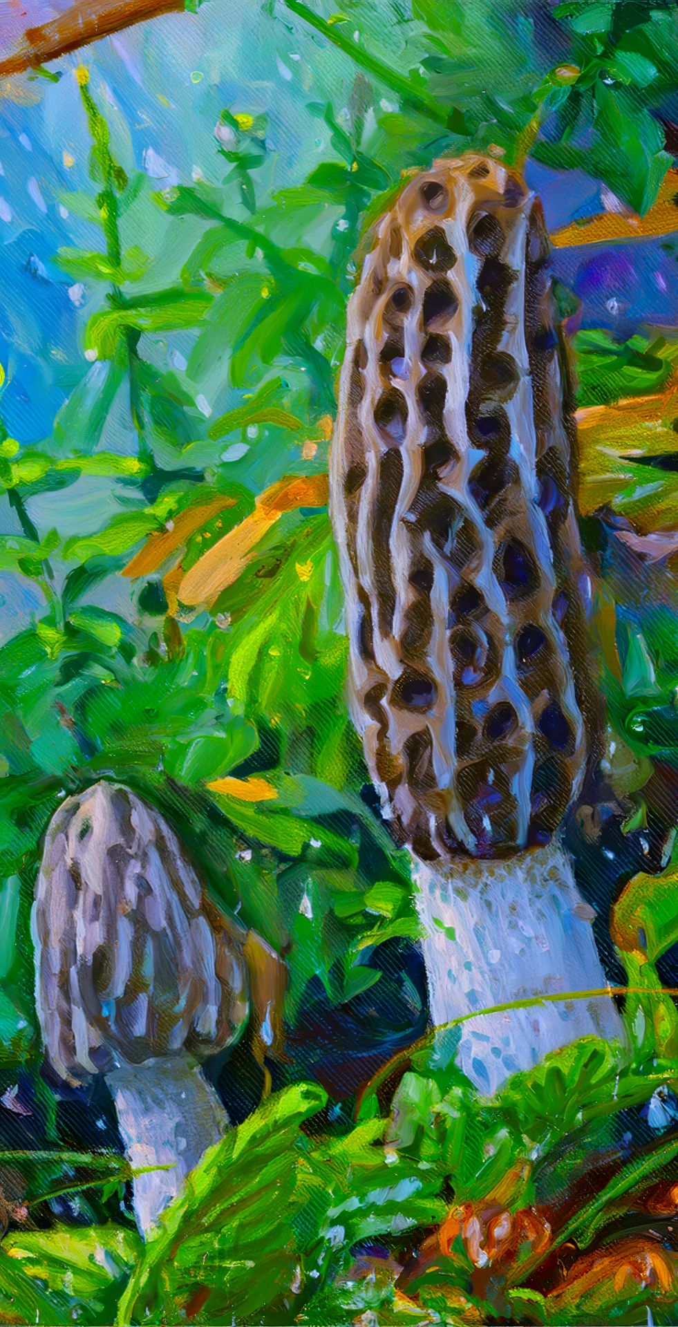 C Fire Morel Fungus Series